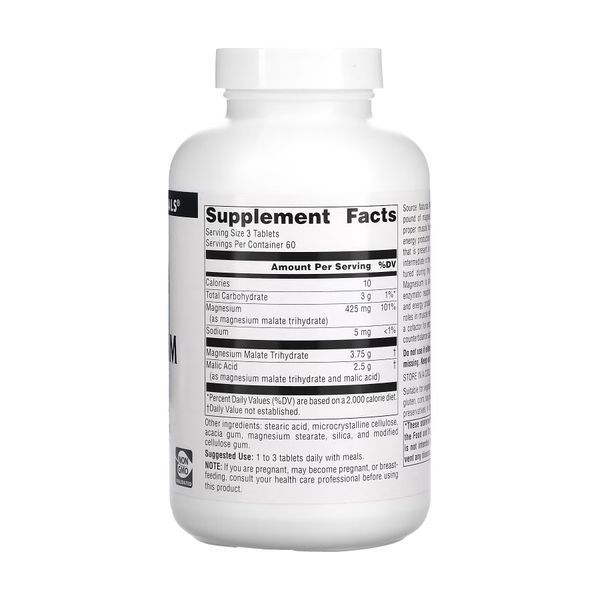 Magnesium Malate 1250mg - 90 tabs 2023-10-2677 фото