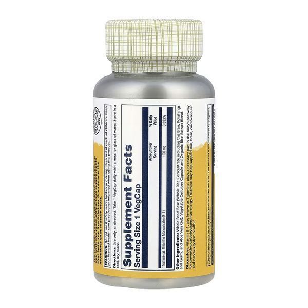 Vitamin B-1 100mg - 100 vcaps 2023-10-6421 фото